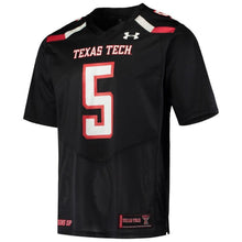 Load image into Gallery viewer, Patrick Mahomes Texas Tech Red Raiders Under Armour Replica Alumni Jersey - Black