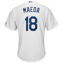 Load image into Gallery viewer, Kenta Maeda Los Angeles Dodgers Majestic Home Official Cool Base Player Replica Jersey - White