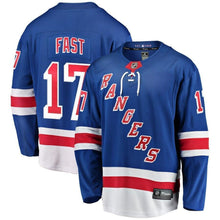 Load image into Gallery viewer, Jesper Fast New York Rangers Fanatics Branded Home Breakaway Player Jersey - Blue