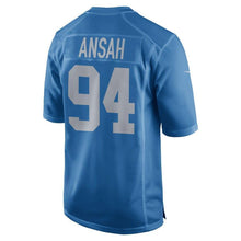 Load image into Gallery viewer, Ziggy Ansah Detroit Lions Nike Throwback Game Jersey - Blue