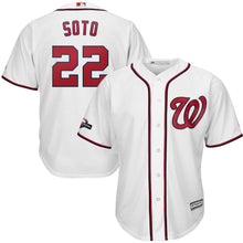 Load image into Gallery viewer, Juan Soto Washington Nationals Majestic 2019 Postseason Official Cool Base Player Jersey - White