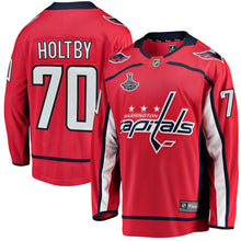 Load image into Gallery viewer, Braden Holtby Washington Capitals Fanatics Branded 2018 Stanley Cup Champions Home Breakaway Player Jersey - Red