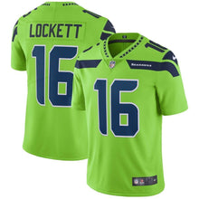 Load image into Gallery viewer, Tyler Lockett Seattle Seahawks Nike Vapor Untouchable Color Rush Limited Player Jersey - Neon Green