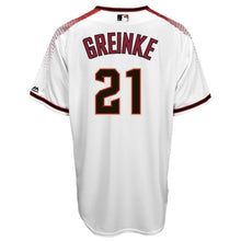 Load image into Gallery viewer, Zack Greinke Arizona Diamondbacks Majestic Official Cool Base Player Jersey - White/Sedona Red