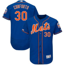 Load image into Gallery viewer, Michael Conforto New York Mets Majestic Alternate Flex Base Collection Player Jersey – Royal/White