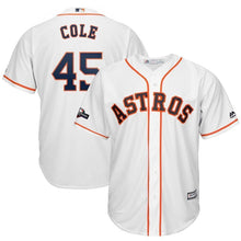 Load image into Gallery viewer, Gerrit Cole Houston Astros Majestic 2019 Postseason Official Cool Base Player Jersey - White