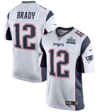 Load image into Gallery viewer, Tom Brady New England Patriots Nike Super Bowl LIII Bound Game Jersey - White