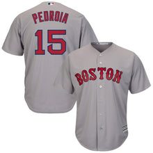Load image into Gallery viewer, Dustin Pedroia Boston Red Sox Majestic Cool Base Player Jersey - Gray