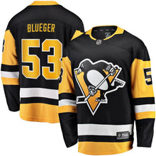 Load image into Gallery viewer, Teddy Blueger Pittsburgh Penguins Fanatics Branded Home Breakaway Player Jersey - Black