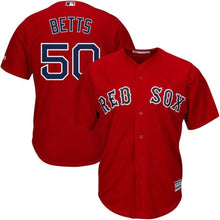 Load image into Gallery viewer, Mookie Betts Boston Red Sox Majestic Cool Base Player Jersey - Scarlet