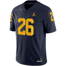 Load image into Gallery viewer, Jourdan Lewis Michigan Wolverines Jordan Brand Game Jersey – Navy