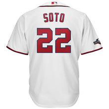 Load image into Gallery viewer, Juan Soto Washington Nationals Majestic 2019 Postseason Official Cool Base Player Jersey - White