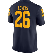Load image into Gallery viewer, Jourdan Lewis Michigan Wolverines Jordan Brand Game Jersey – Navy