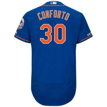 Load image into Gallery viewer, Michael Conforto New York Mets Majestic Alternate Flex Base Collection Player Jersey – Royal/White