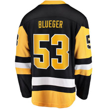 Load image into Gallery viewer, Teddy Blueger Pittsburgh Penguins Fanatics Branded Home Breakaway Player Jersey - Black
