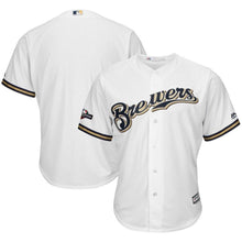 Load image into Gallery viewer, Milwaukee Brewers Majestic 2019 Postseason Official Cool Base Team Jersey - White