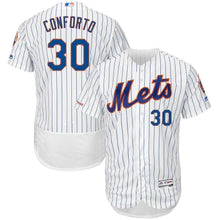 Load image into Gallery viewer, Michael Conforto New York Mets Majestic Alternate Flex Base Collection Player Jersey – Royal/White