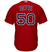 Load image into Gallery viewer, Mookie Betts Boston Red Sox Majestic Cool Base Player Jersey - Scarlet