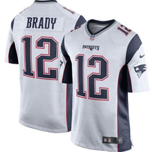 Load image into Gallery viewer, Tom Brady New England Patriots Nike Game Jersey - White/Navy Blue