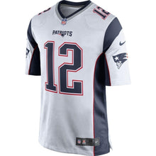 Load image into Gallery viewer, Tom Brady New England Patriots Nike Game Jersey - White/Navy Blue