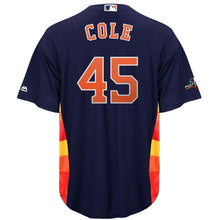 Load image into Gallery viewer, Gerrit Cole Houston Astros Majestic 2019 Postseason Official Cool Base Player Jersey - Navy
