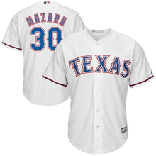 Load image into Gallery viewer, Nomar Mazara Texas Rangers Majestic Home Cool Base Player Jersey – White