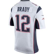 Load image into Gallery viewer, Tom Brady New England Patriots Nike Game Jersey - White/Navy Blue