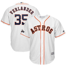 Load image into Gallery viewer, Justin Verlander Houston Astros Majestic 2019 Postseason Official Cool Base Player Jersey - White