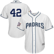 Load image into Gallery viewer, San Diego Padres Majestic 2019 Jackie Robinson Day Official Cool Base Jersey – White