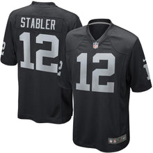 Load image into Gallery viewer, Ken Stabler Oakland Raiders Nike Retired Player Game Jersey - Black