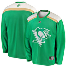 Load image into Gallery viewer, Pittsburgh Penguins Fanatics Branded 2019 St. Patrick's Day Replica Jersey - Green