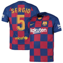 Load image into Gallery viewer, Sergio Busquets Barcelona Home Soccer Jersey 2019-20 – Royal