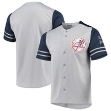 Load image into Gallery viewer, New York Yankees Stitches Button-Up Jersey - Gray/Navy