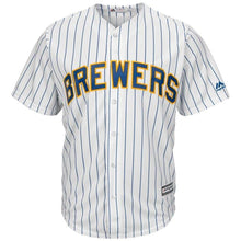 Load image into Gallery viewer, Christian Yelich Milwaukee Brewers Majestic Alternate Official Cool Base Player Jersey - White/Royal