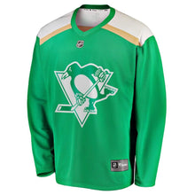 Load image into Gallery viewer, Pittsburgh Penguins Fanatics Branded 2019 St. Patrick's Day Replica Jersey - Green