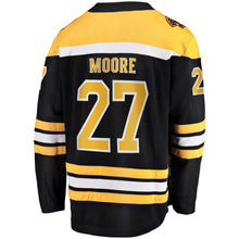 Load image into Gallery viewer, John Moore Boston Bruins Fanatics Branded Home Breakaway Player Jersey - Black