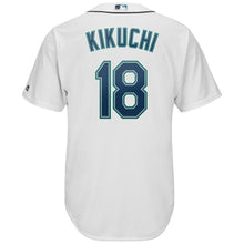 Load image into Gallery viewer, Yusei Kikuchi Seattle Mariners Majestic Official Cool Base Player Jersey – White/Cream