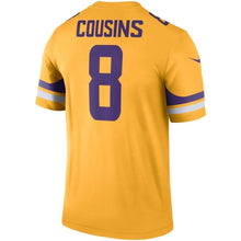 Load image into Gallery viewer, Kirk Cousins Minnesota Vikings Nike Inverted Legend Jersey - Gold