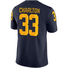 Load image into Gallery viewer, Taco Charlton Michigan Wolverines Jordan Brand Game Jersey – Navy