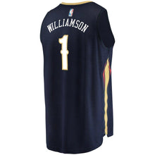 Load image into Gallery viewer, Zion Williamson New Orleans Pelicans Fanatics Branded 2019 NBA Draft First Round Pick Fast Break Jersey Navy - Icon Edition