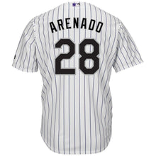 Load image into Gallery viewer, Nolan Arenado Colorado Rockies Majestic Home Official Cool Base Player Jersey - White/Purple