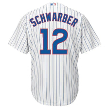 Load image into Gallery viewer, Kyle Schwarber Chicago Cubs Majestic Official Cool Base Player Jersey - White/Royal