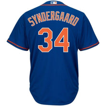 Load image into Gallery viewer, Noah Syndergaard New York Mets Majestic Official Cool Base Player Jersey - Royal/White