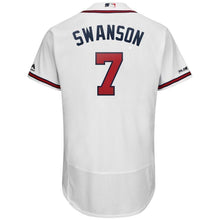Load image into Gallery viewer, Dansby Swanson Atlanta Braves Majestic 2019 Home Collection Flex Base Player Jersey – White