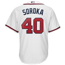 Load image into Gallery viewer, Mike Soroka Atlanta Braves Majestic 2019 Home Cool Base Player Jersey – White