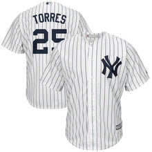 Load image into Gallery viewer, Gleyber Torres New York Yankees Majestic Official Cool Base Player Jersey - White/Navy