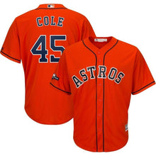 Load image into Gallery viewer, Gerrit Cole Houston Astros Majestic 2019 Postseason Official Cool Base Player Jersey - Orange