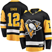Load image into Gallery viewer, Dominik Simon Pittsburgh Penguins Fanatics Branded Home Breakaway Player Jersey - Black