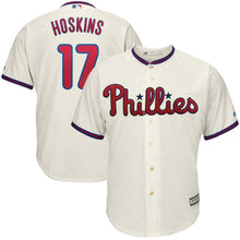 Load image into Gallery viewer, Rhys Hoskins Philadelphia Phillies Majestic Alternate Official Cool Base Player Jersey - Cream