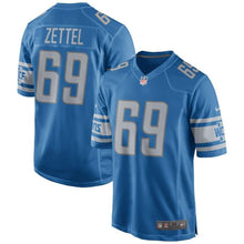 Load image into Gallery viewer, Anthony Zettel Detroit Lions Nike Game Jersey - Blue